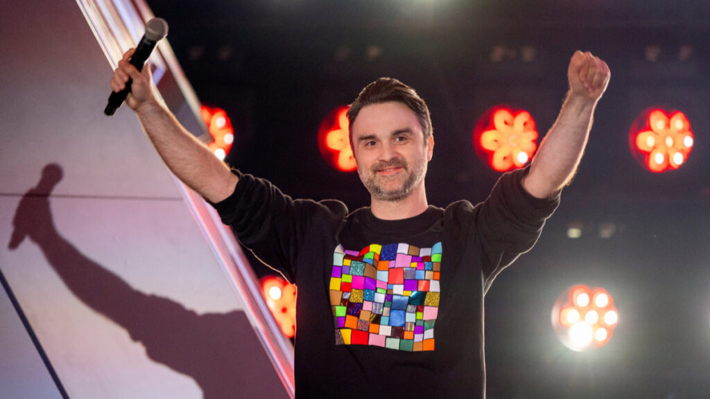 Dr. Pop nach seinem Auftritt beim 3sat Festival