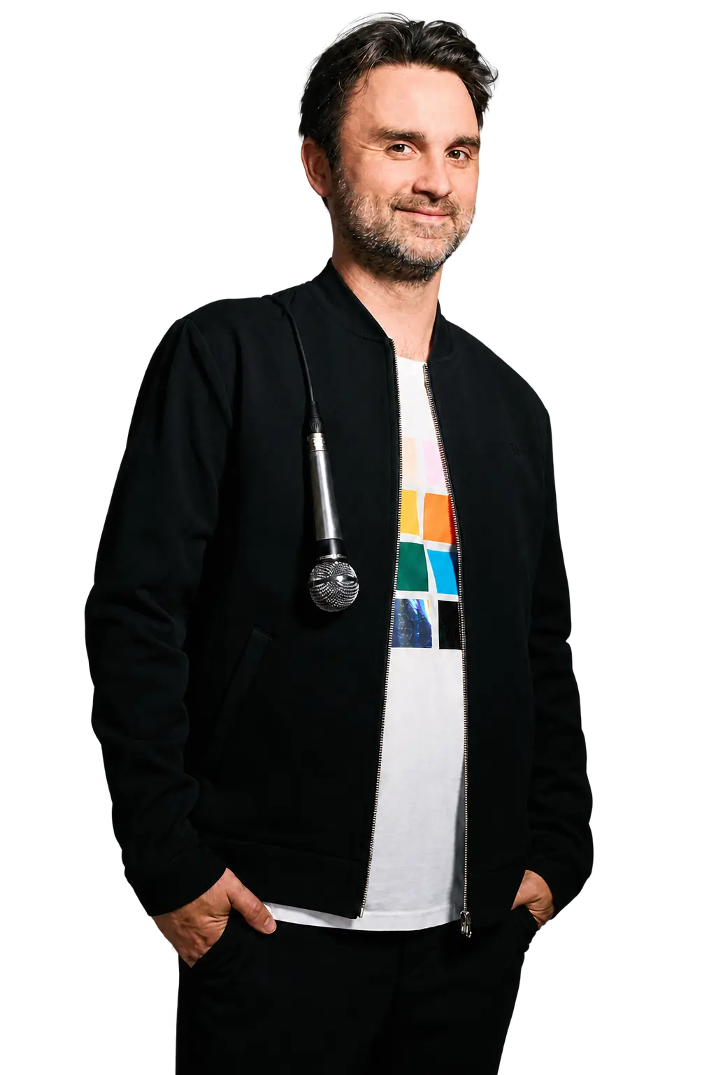Dr. Pop mit Mikrofon